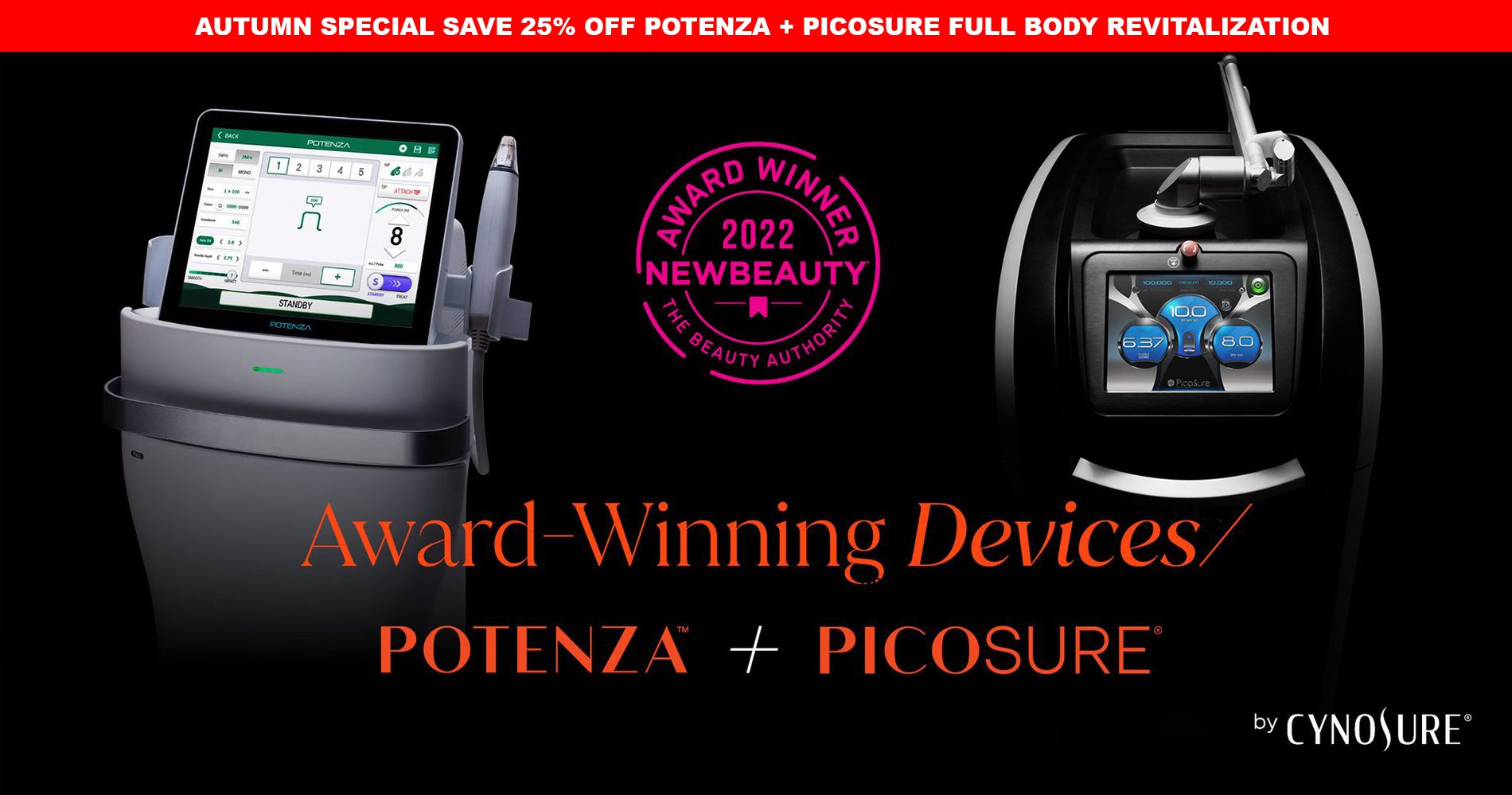 potenza rf microneedling and picosure laser
