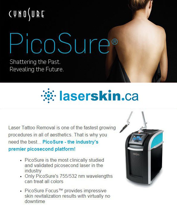 Picosure laser tattoo removal before and after Toronto ON